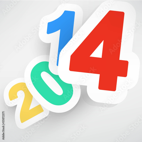 New Year`s celebration design with vivid floating numbers