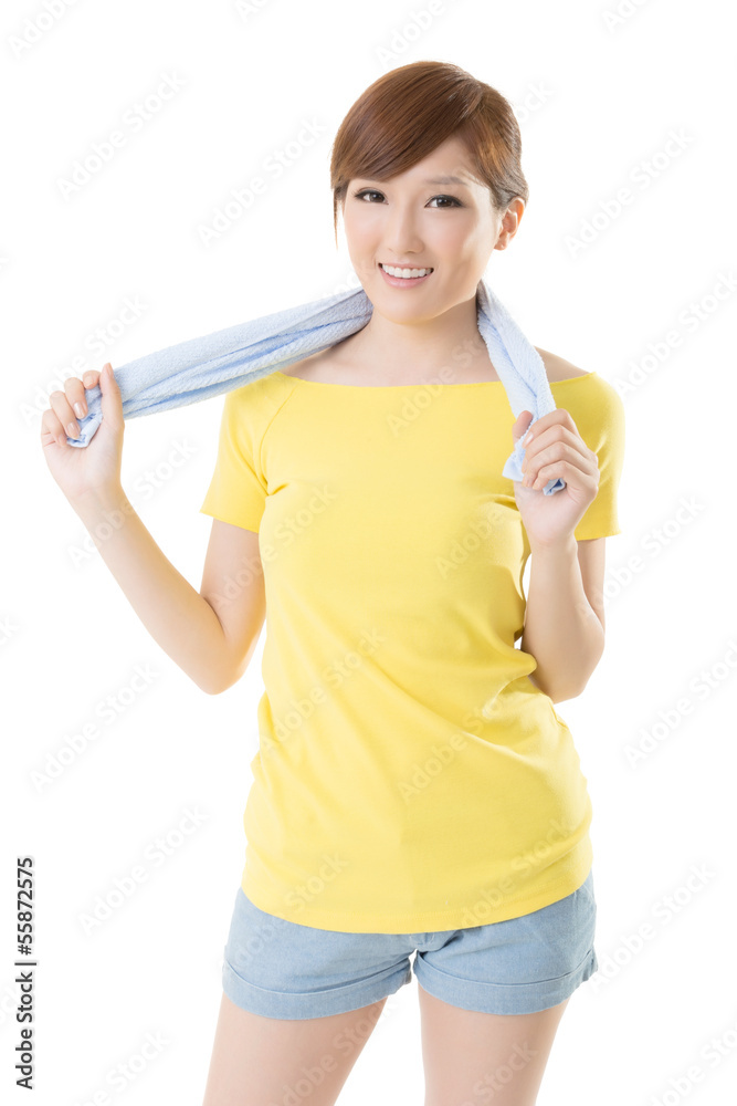 Smiling sporty woman Smiling sporty woman
