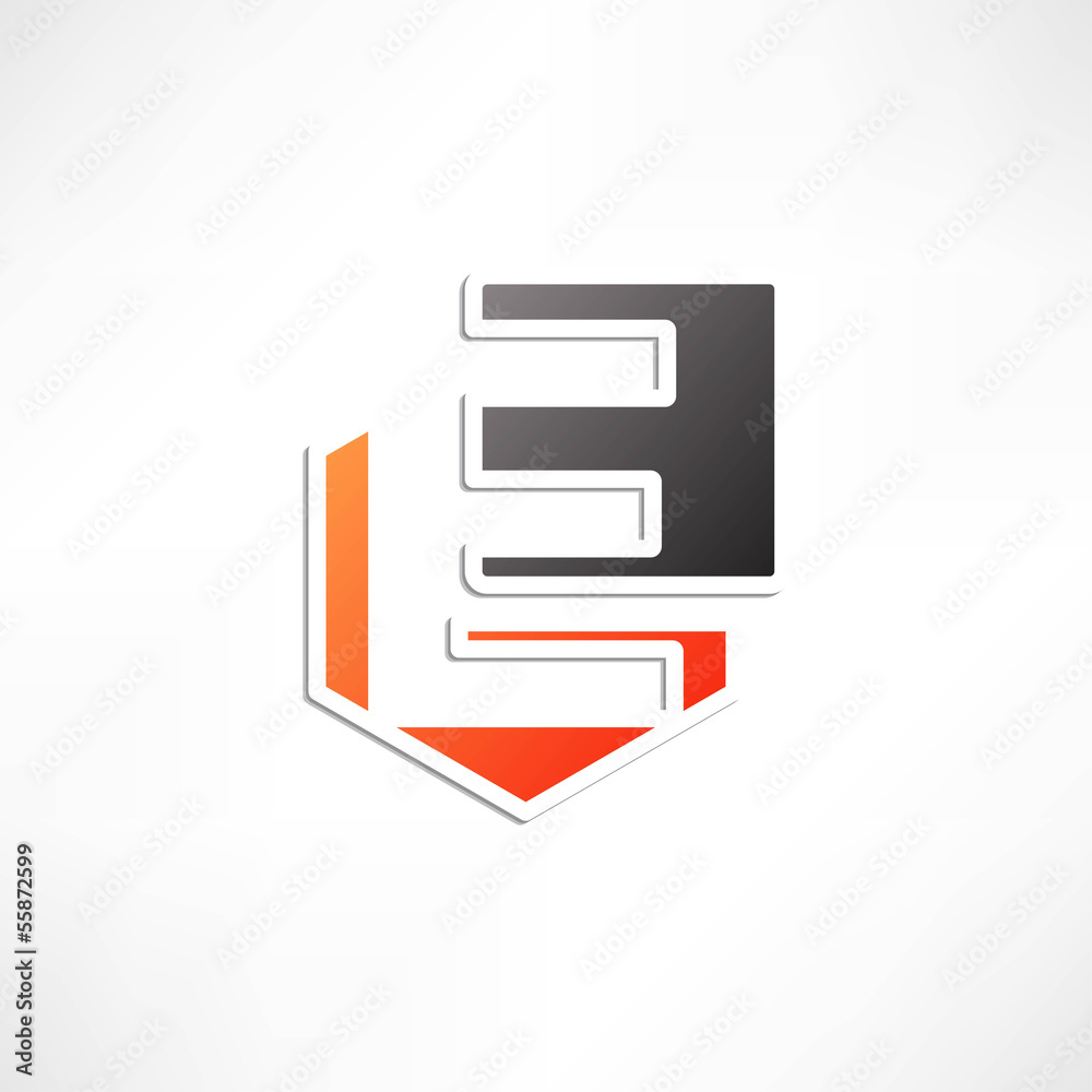 Abstract icon based on the letter Abstract icon based on the letter