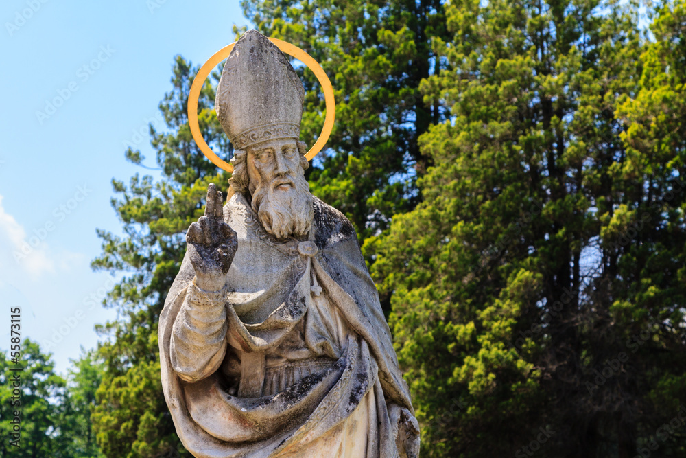 Fototapeta premium Saint bishop statue