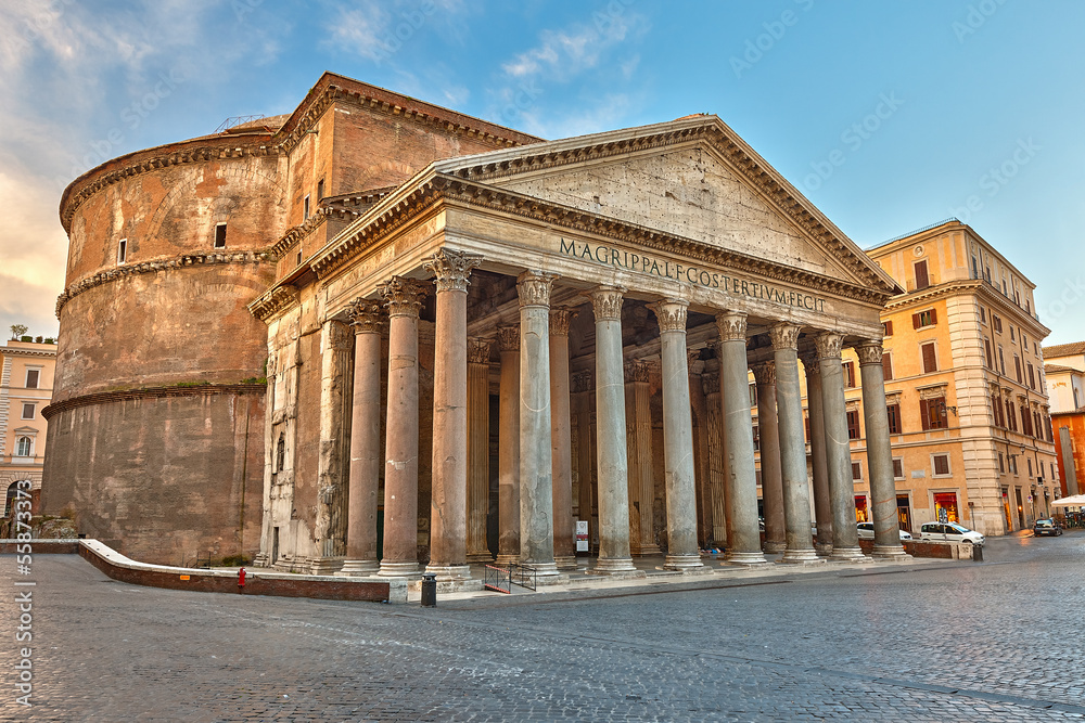 Naklejka premium Panteon w Rzymie, Włochy