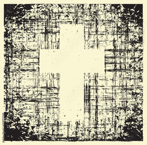 cross on grunge background texture