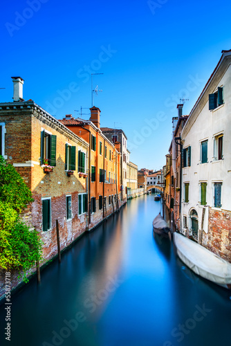 Venice cityscape, water canal, bridge and buildings. Italy © stevanzz