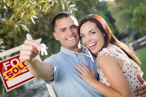 Military Couple with House ...