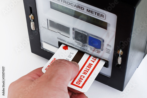 Electrical card meter