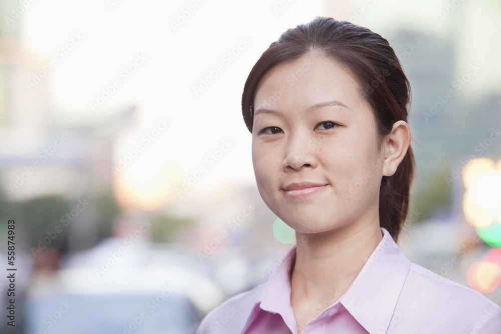 Young Businesswoman outside in Beijing, portrait Young Businesswoman outside in Beijing, portrait