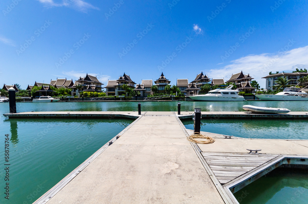 Fototapeta premium Boat yacht at phuket, thailand