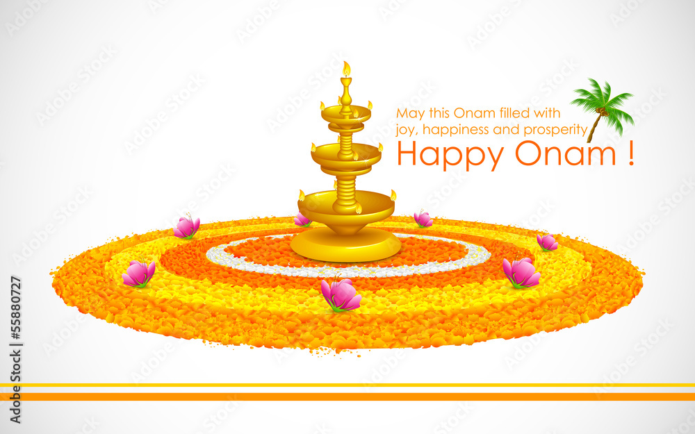 Naklejka premium Happy Onam