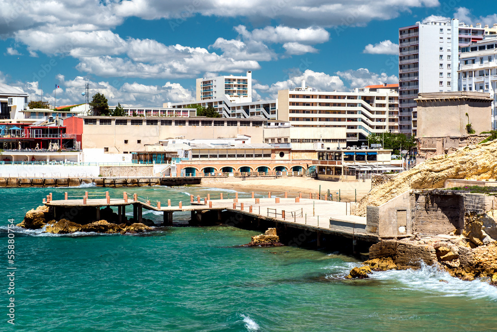 Naklejka premium View of Marseille coast, France