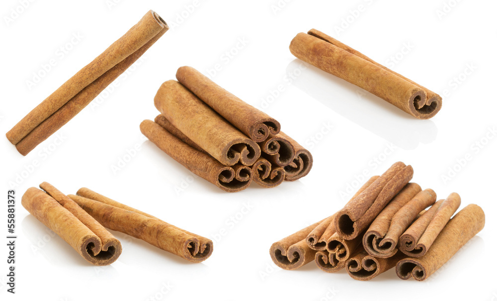 cinnamon stick on white cinnamon stick on white