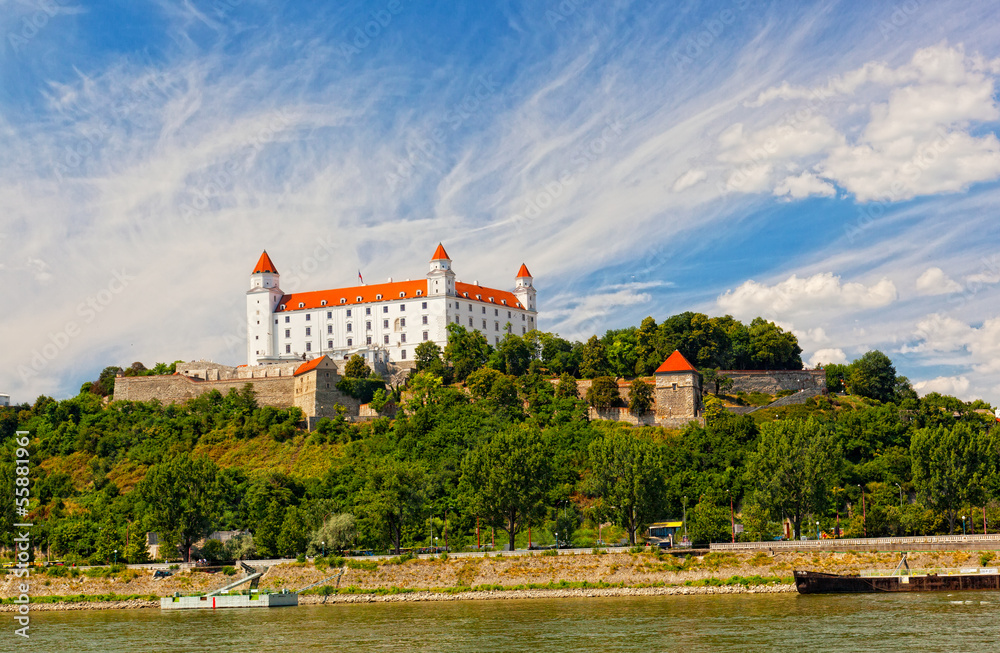 Medieval castle on the hill  Bratislava, Slovakia