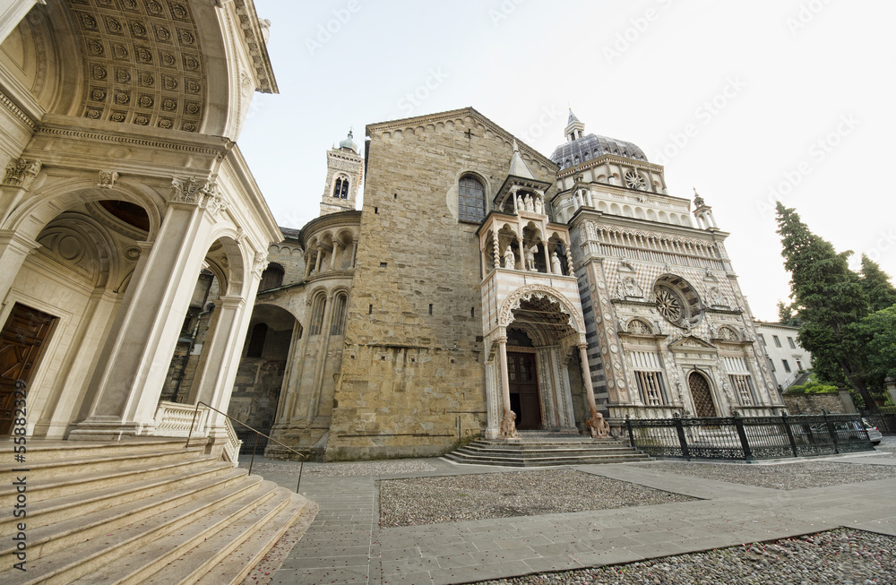 Bergamo city, Colleoni chapel by cathedral Santa Maria Maggiore