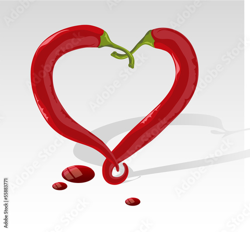 Chilly heart. Vector.
