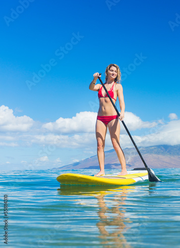 Woman on Stand Up Paddle Board