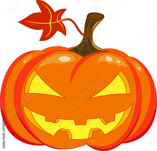 halloween pumpkin on black background