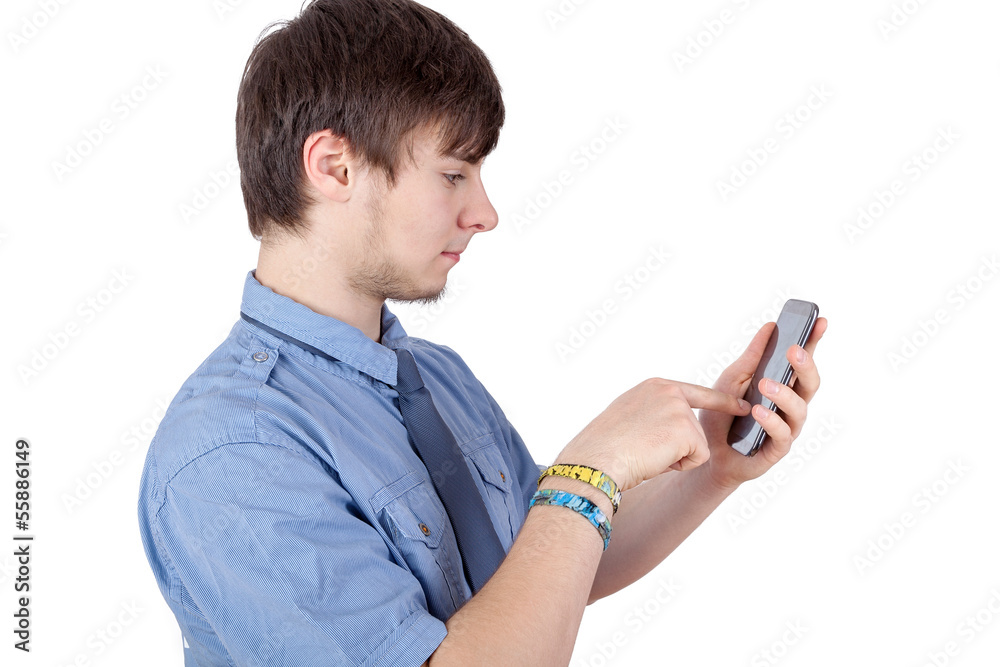 Young businessman calling by phone Young businessman calling by phone