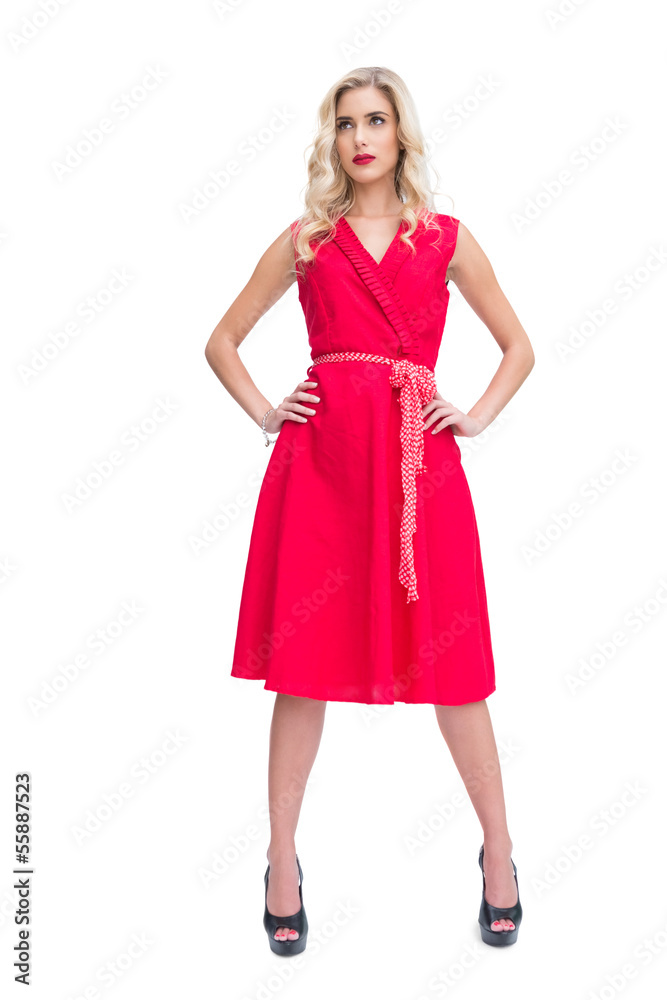 Thoughtful attractive blonde woman posing Thoughtful attractive blonde woman posing