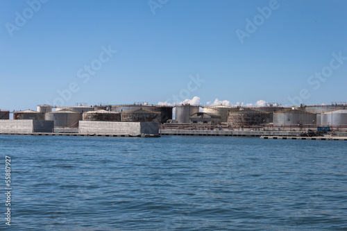 Fototapeta Naklejka Na Ścianę i Meble -  Cisterns in the port of Genoa, Italy