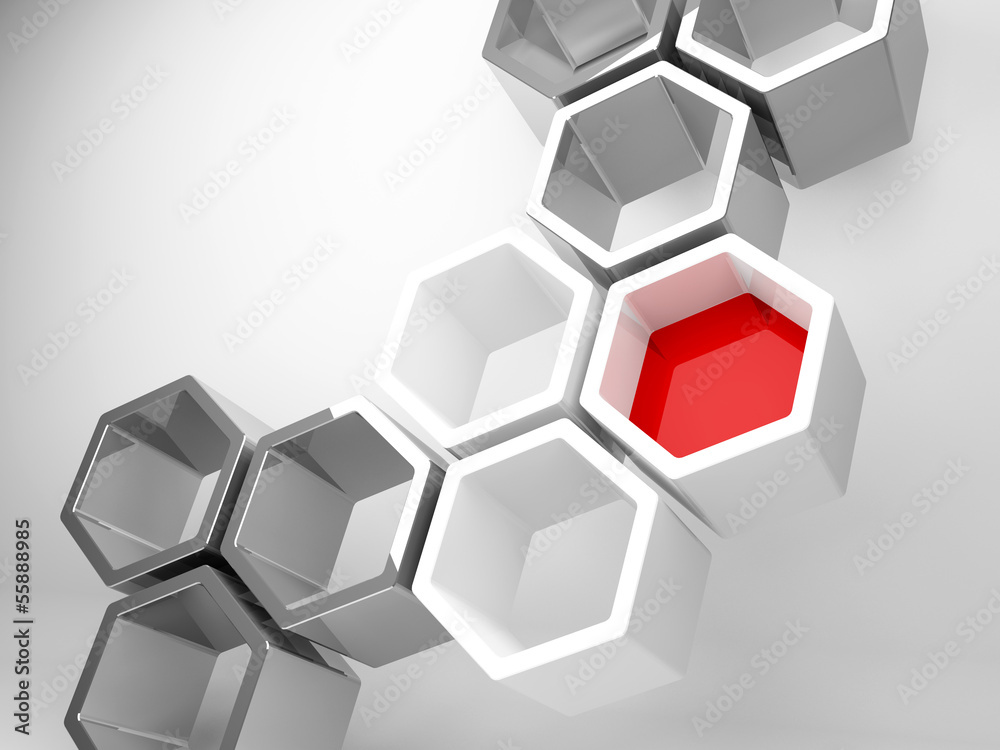 Abstract technology background with honeycomb Abstract technology background with honeycomb