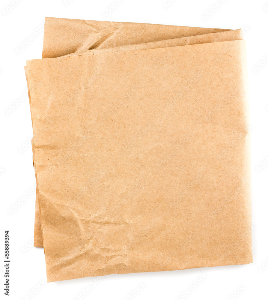 Crumpled recycled paper texture or background. Paper for packag Crumpled recycled paper texture or background. Paper for packag