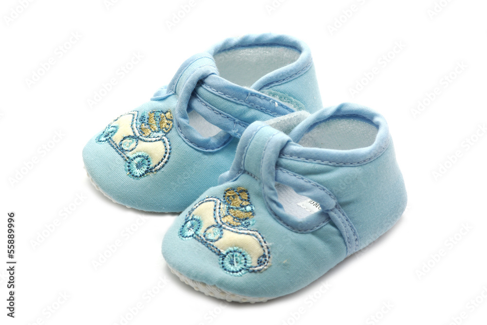 Summer shoe for newborn baby on white