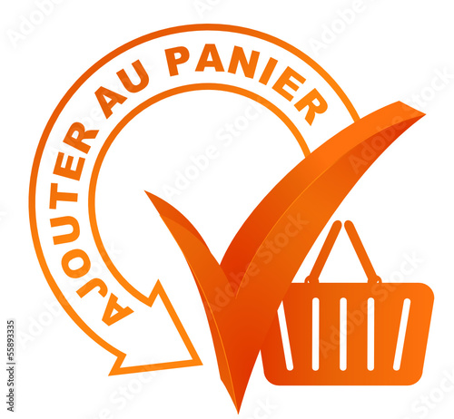 ajouter au panier sur symbole validé orange