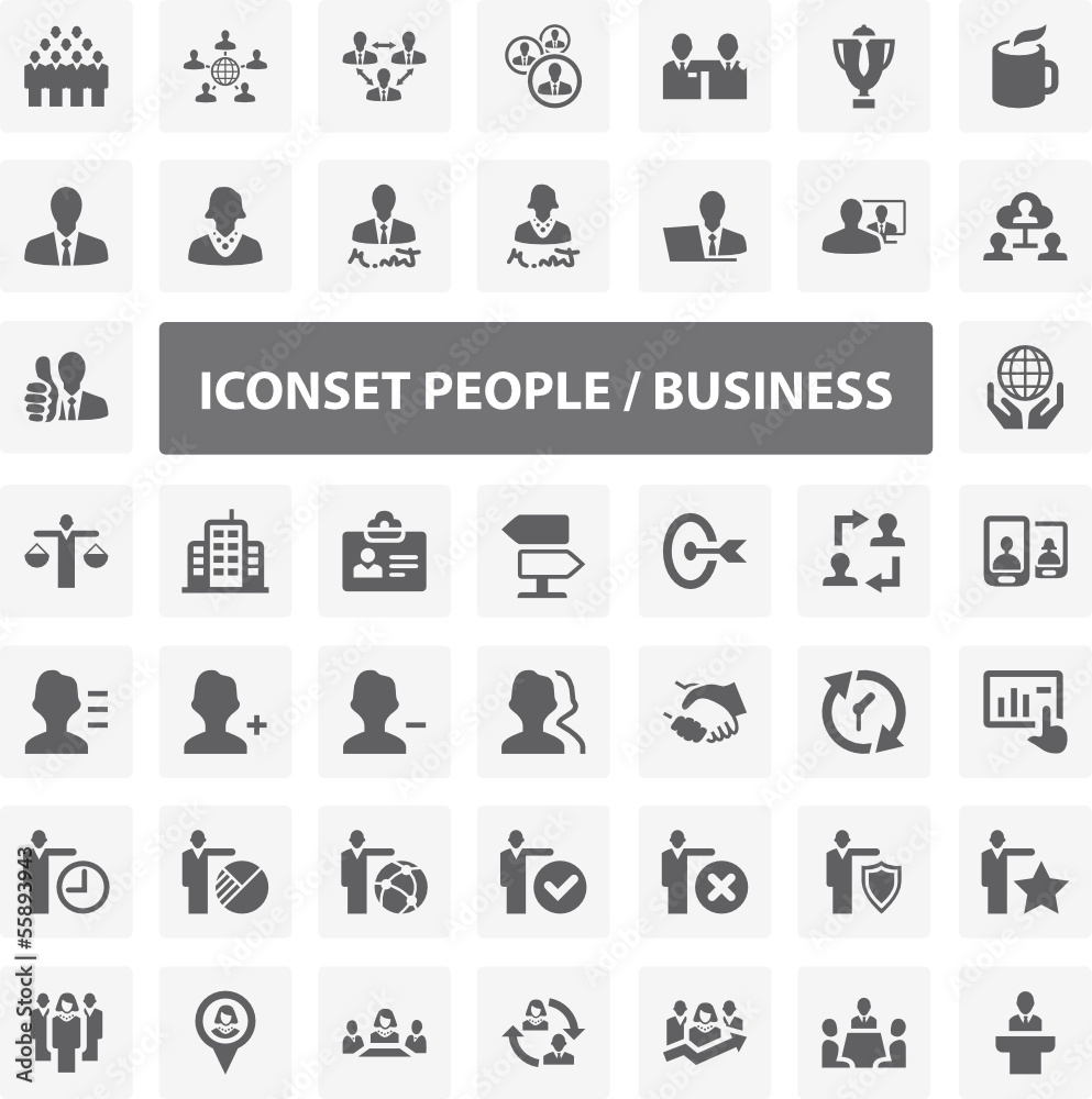 Website Iconset - People Business 44 Basic Icons