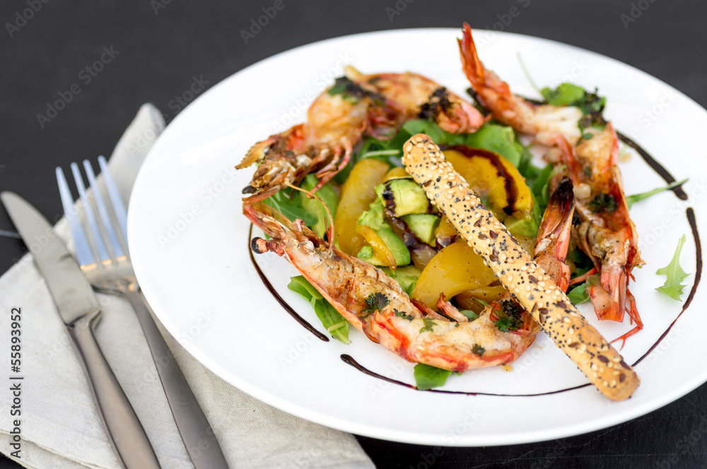 salade de langoustines à la mangue et avocats 1 salade de langoustines à la mangue et avocats 1