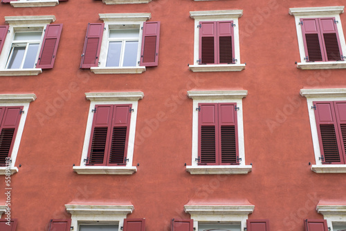 Trento old palace facade