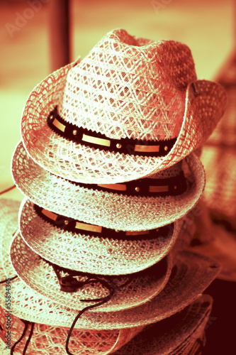 Handmade hat made from grass, Vintage Style