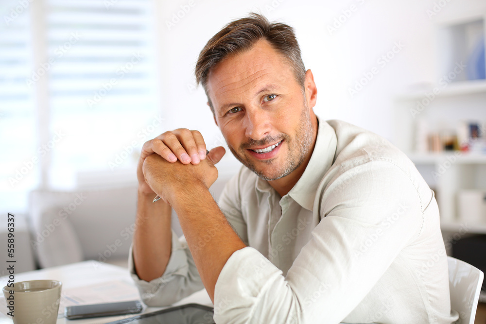 Portrait of handsome mature man Portrait of handsome mature man