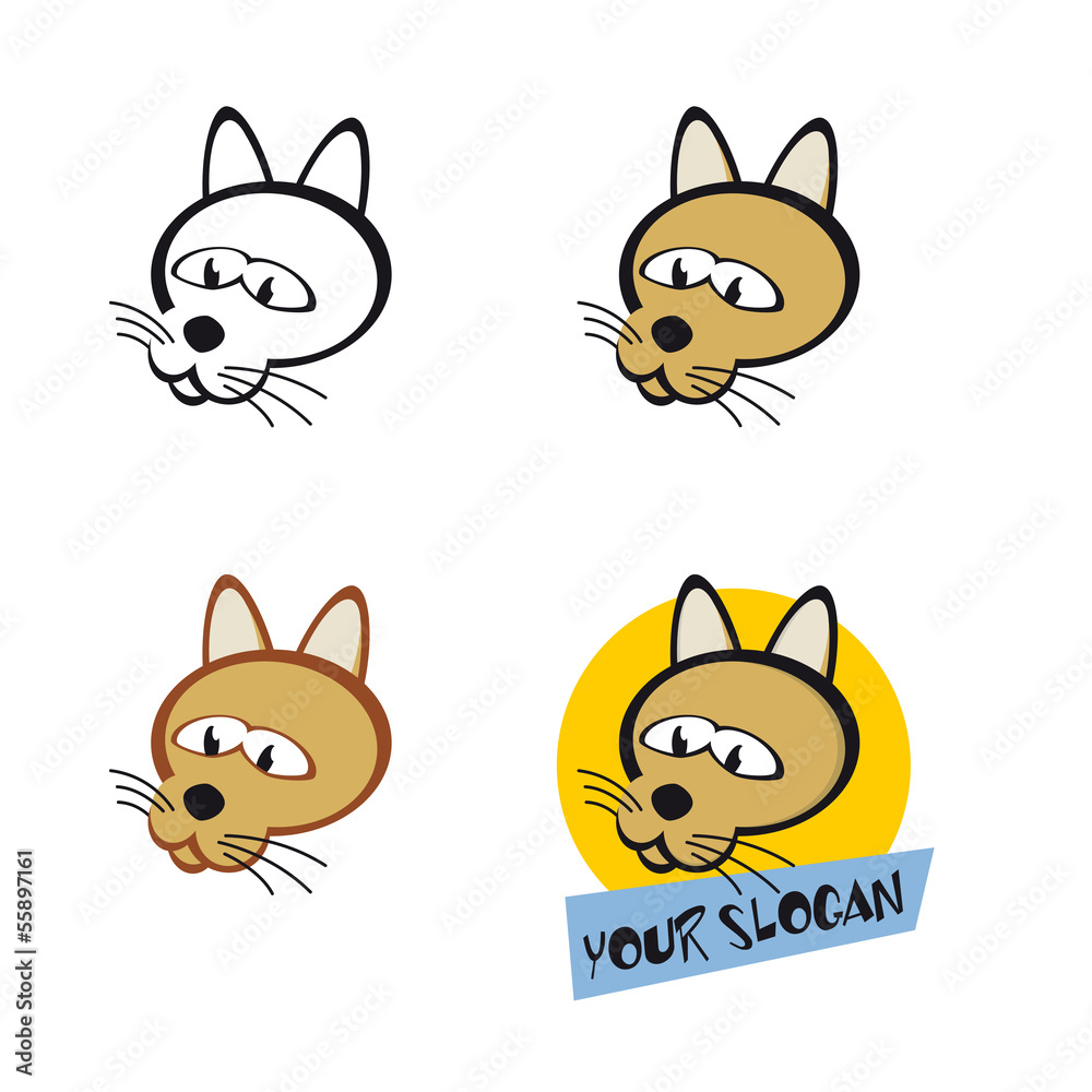 Illustration Katze Tierarzt Kopf Illustration Katze Tierarzt Kopf
