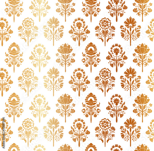 Seamless pattern with stylized flowers