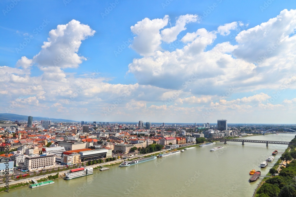 Obraz premium Bratislava, Slovakia - aerial view