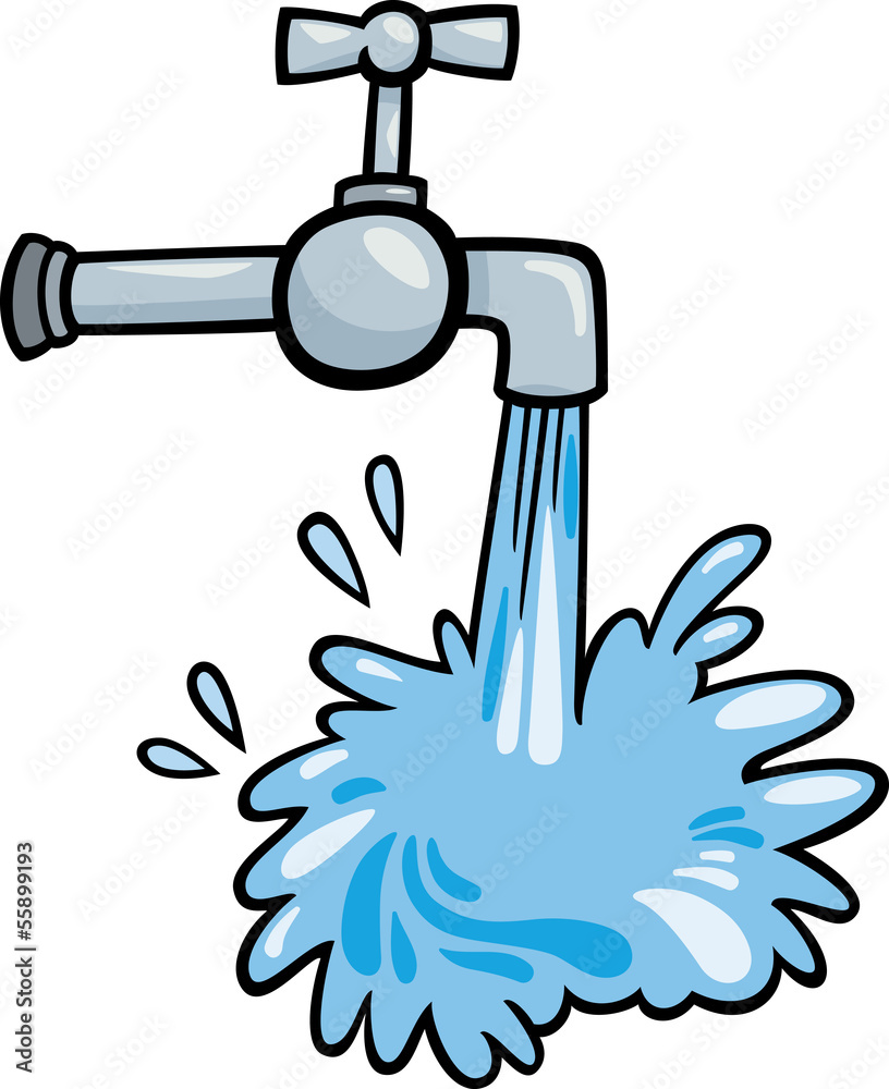 Vecteur Stock water tap clip art cartoon illustration | Adobe Stock