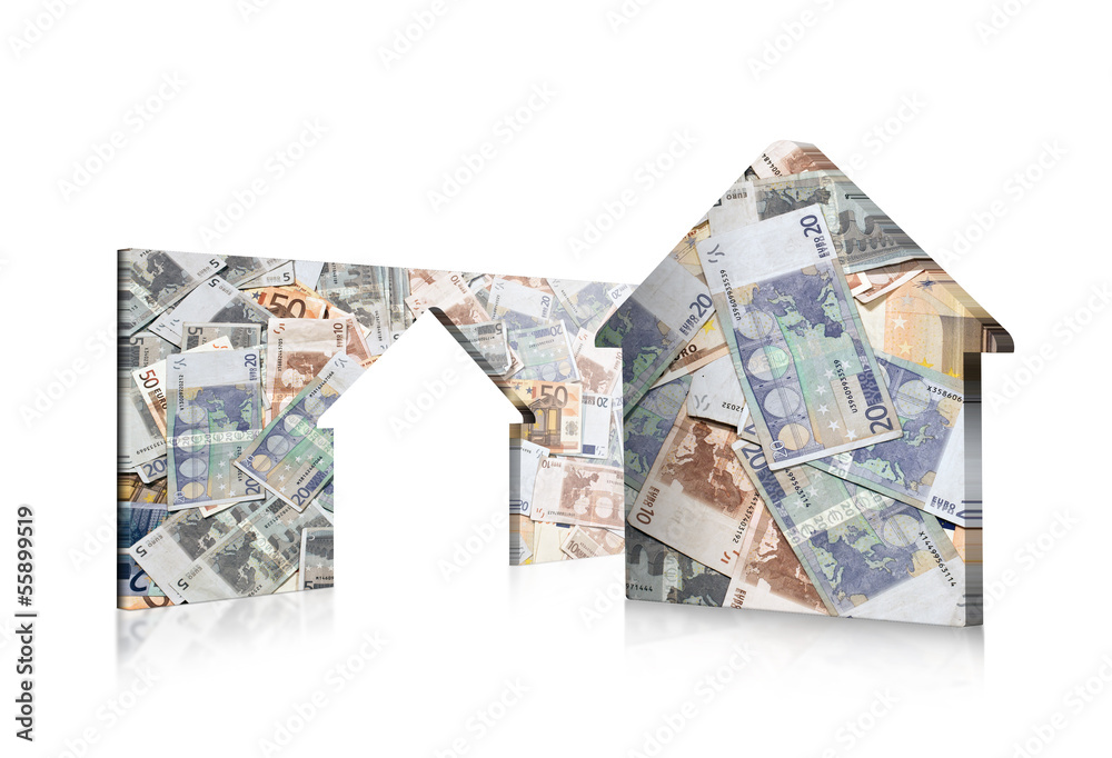 Fototapeta premium geld money haus