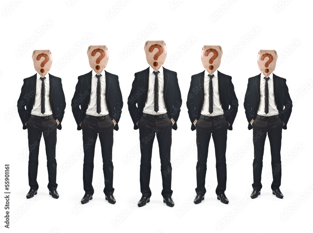 Businessman question concept Businessman question concept