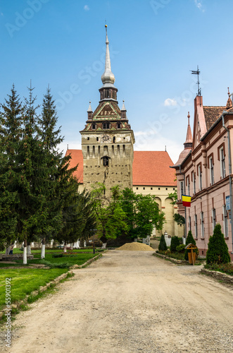 The evangelical church of Saschiz village, Romania