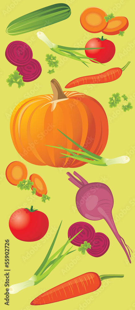 Vegetable vertical banner