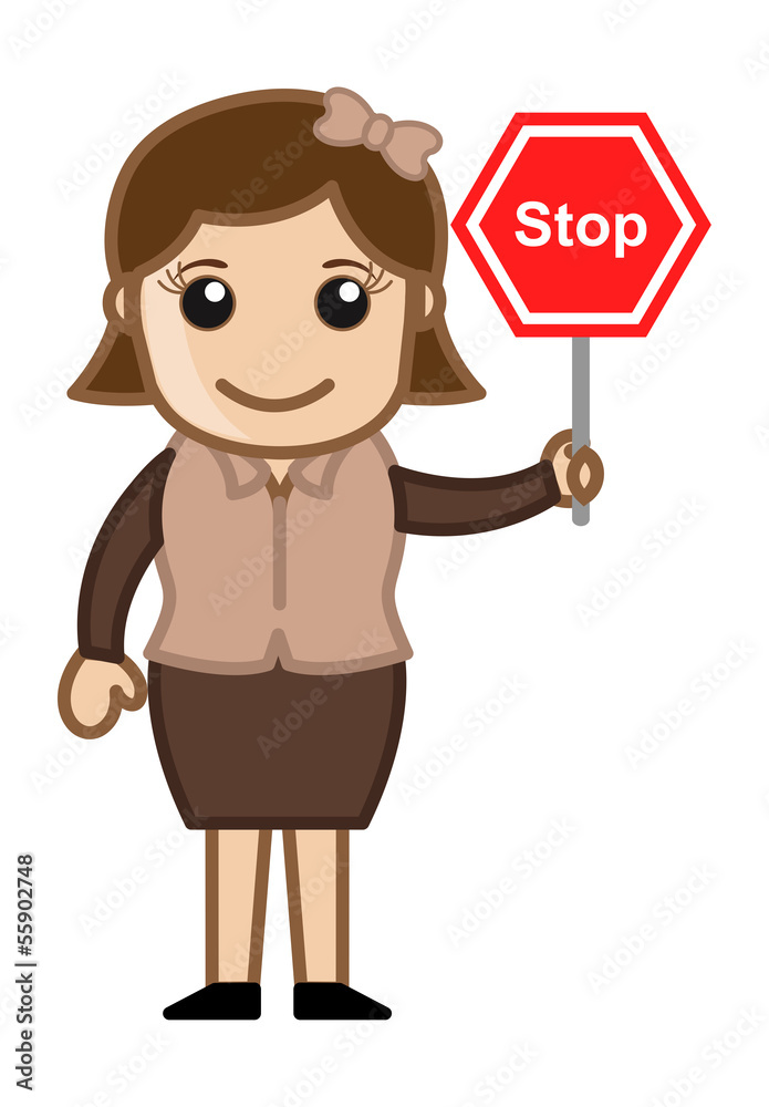 Stop - Cartoon Business Vector Illustrations Stop - Cartoon Business Vector Illustrations