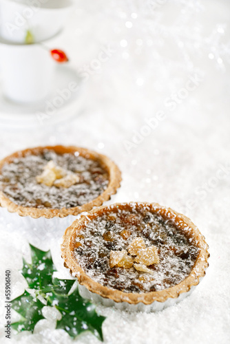 christmas tart with mincemeat and candied peel