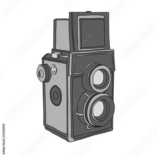 Hand Drawn of Vector camera