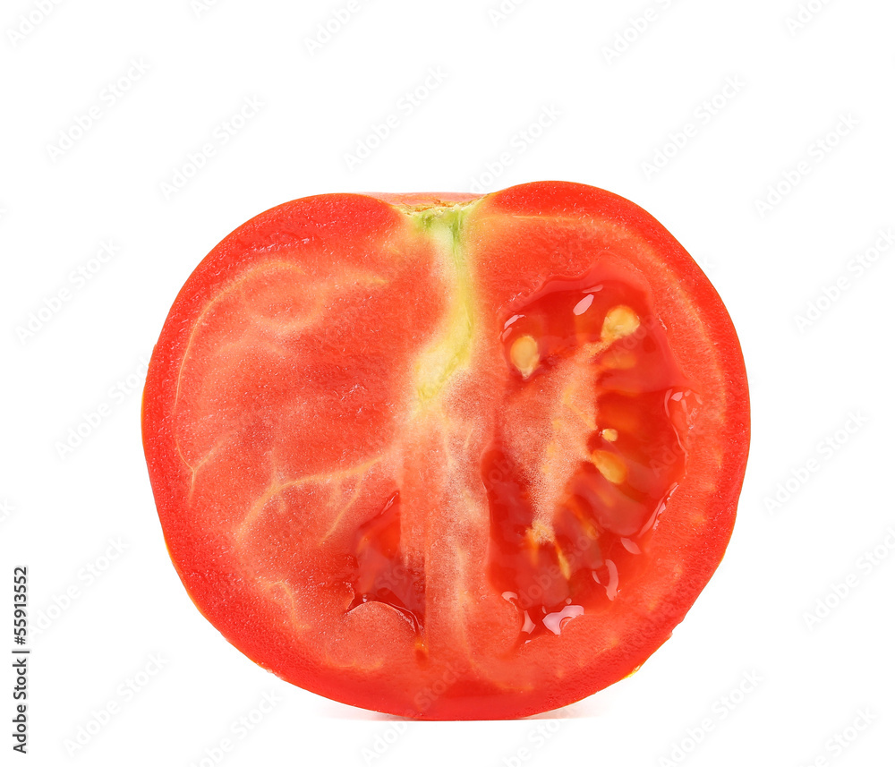 Tomato slice isolated on white background. Tomato slice isolated on white background.