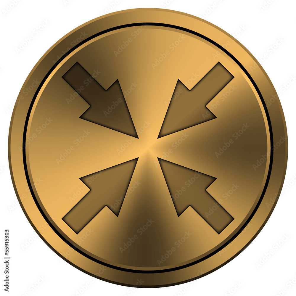 Shiny metallic copper-colored icon Shiny metallic copper-colored icon