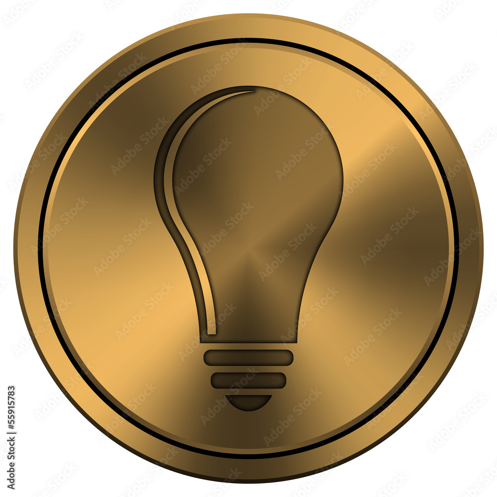 Shiny metallic copper-colored icon Shiny metallic copper-colored icon