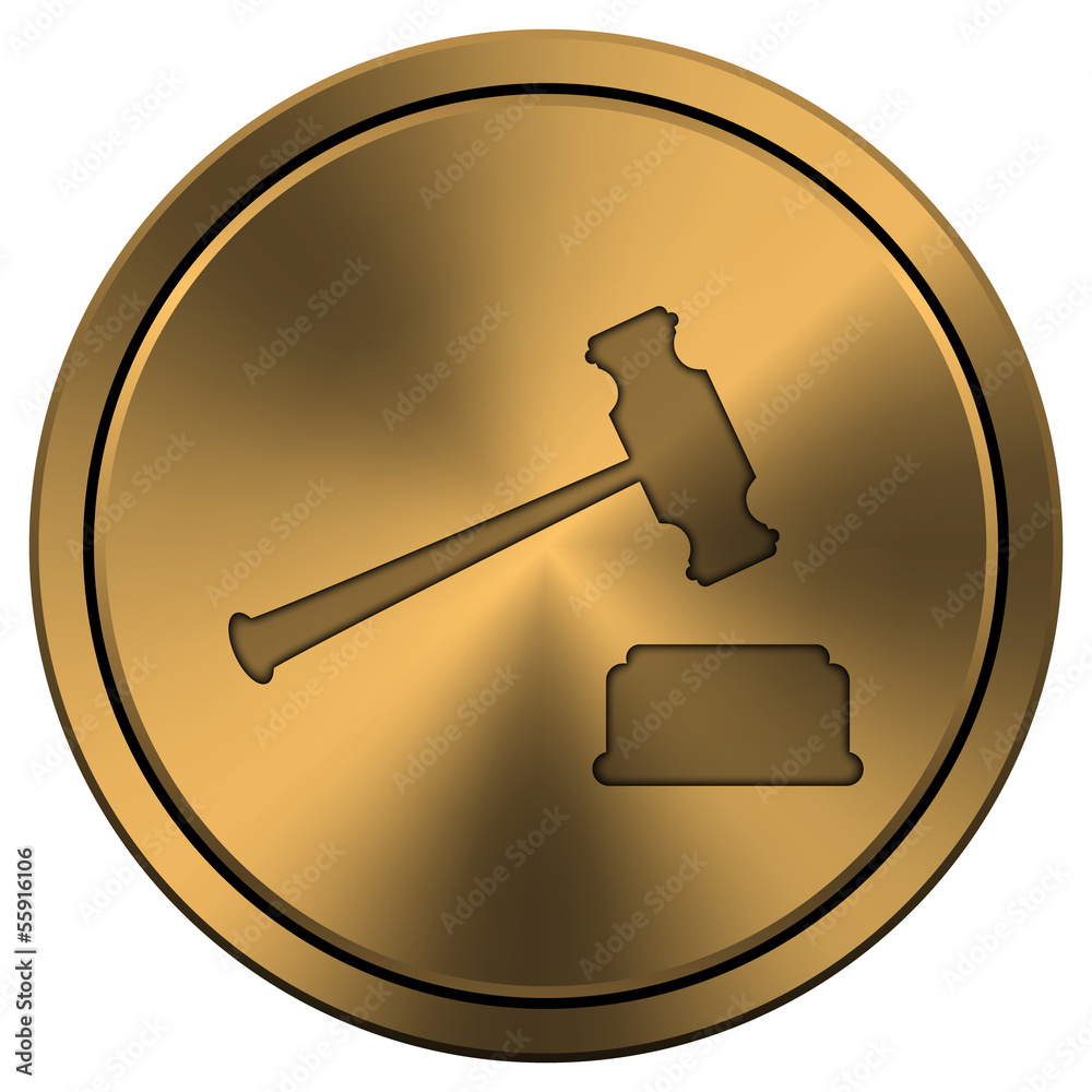 Shiny metallic copper-colored icon Shiny metallic copper-colored icon