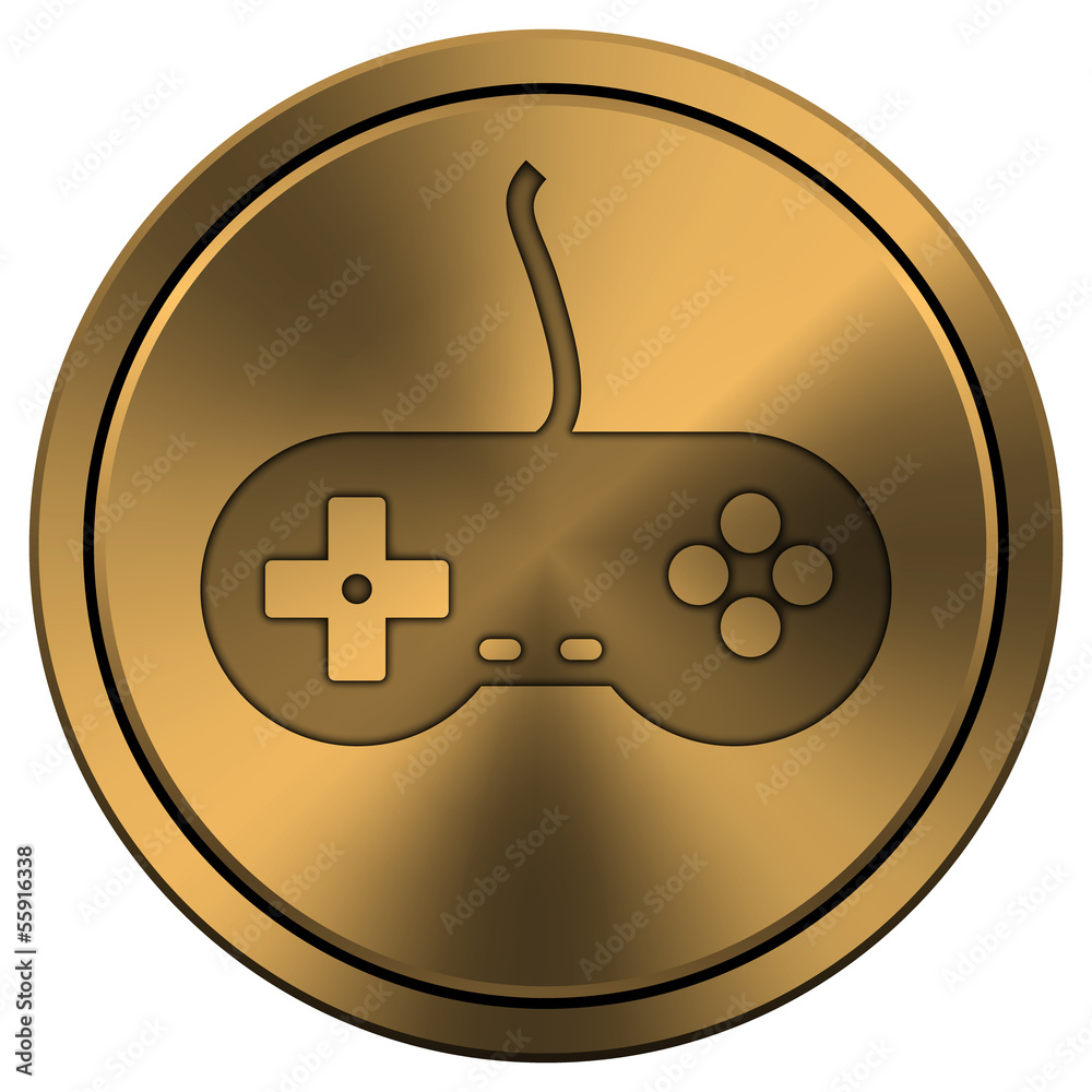 Shiny metallic copper-colored icon Shiny metallic copper-colored icon