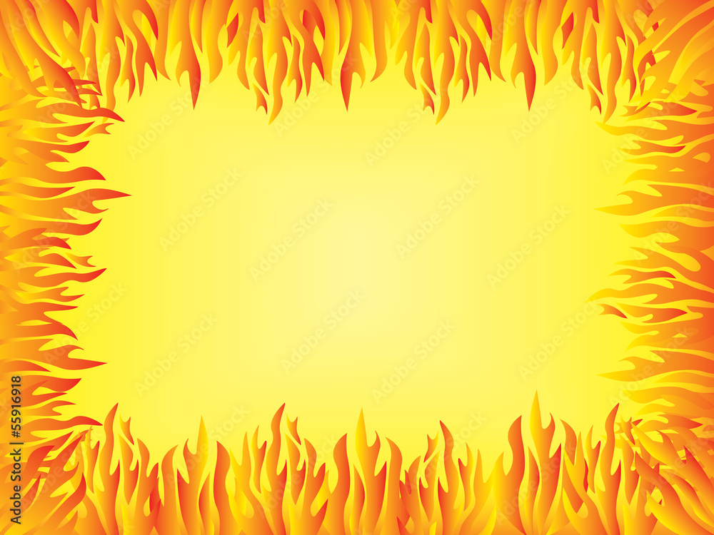 yellow background with flames border yellow background with flames border