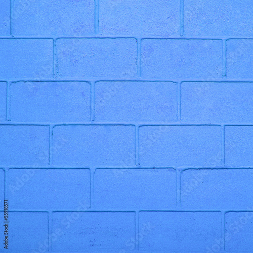 blue color brick wall