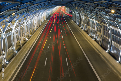 Modern tunnel and traffic #55920781